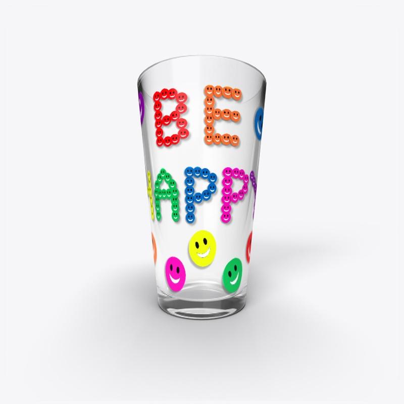 Don't Worry Be Happy Glass